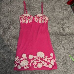 Hot pink mini dress size small